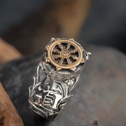 Musashi Samurai Void Ring Silver and Gold
