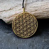 Flor de la Vida de Oro y Diamantes