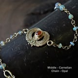Handwoven Winged Scarab Bracelet Gold