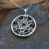 Inlaid Metatron Cube Silver