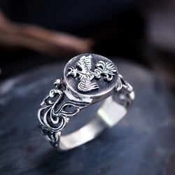 Musashi Samurai Fire Ring Silver