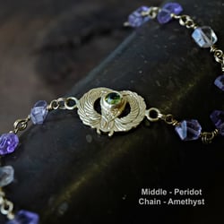 Handwoven Winged Scarab Bracelet Gold