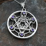 Inlaid Metatron Cube Silver
