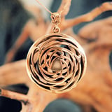 Double Helix-Golden Mean pendant Gold