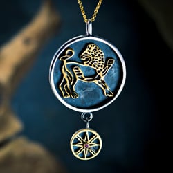 Sun in Leo Talisman Pendant Silver and Gold (*Limited Edition*)