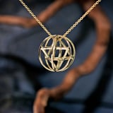 Merkaba With Prana Sphere Gold Medium