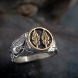 Musashi Samurai Wind Ring Silver and Gold