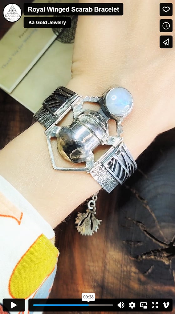 The Making of the Ancient Egyptian
                      Winged Scarab Bracelet