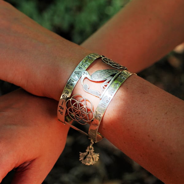 Bracciale "Emerald tablets" - argento