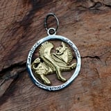 Shirdal Pendant–Persian Griffin Silver and Gold