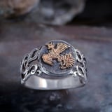 Musashi Samurai Fire Ring Silver and Gold