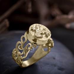 Musashi Samurai Fire Ring Gold