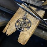 Inlaid Metatron Cube Silver