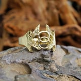 Vesica Pisces Ring Gold