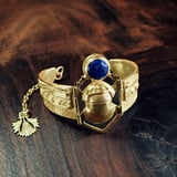 Royal Winged Scarab Bracelet Gold