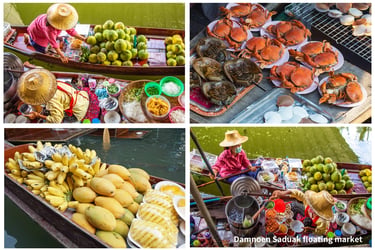 Damnoen Saduak Floating Market and Elephant Camp Day Tour - Thai Pass