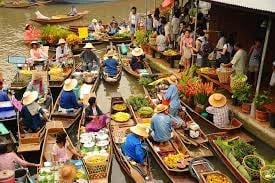 Railway Train market and Damnoen Saduak Floating Market Day Tour - Thai Pass