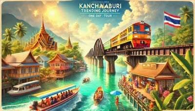Private Full Day Kanchanaburi City Tour: Mallika City, Death Railway Train Ride, River Kwai Bridge, Long-tail Boat River Exploration (Duration: 10 Hours)
