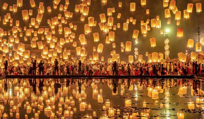 Chiang Mai Local Sky Lanterns 2025 at Lumphun
