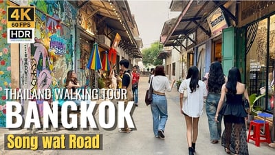 Song Wat Road Walking Tour (2 Hrs.) with English Speaking Guide Meeting Point: MRT Wat Mangkorn (Exit 1)**