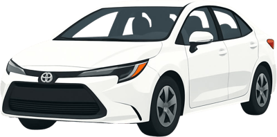 Generate _Toyota sedan car, no text, no background elements, clean simple car graphic_ in a modern vector art style with a flat design aesthetic.png