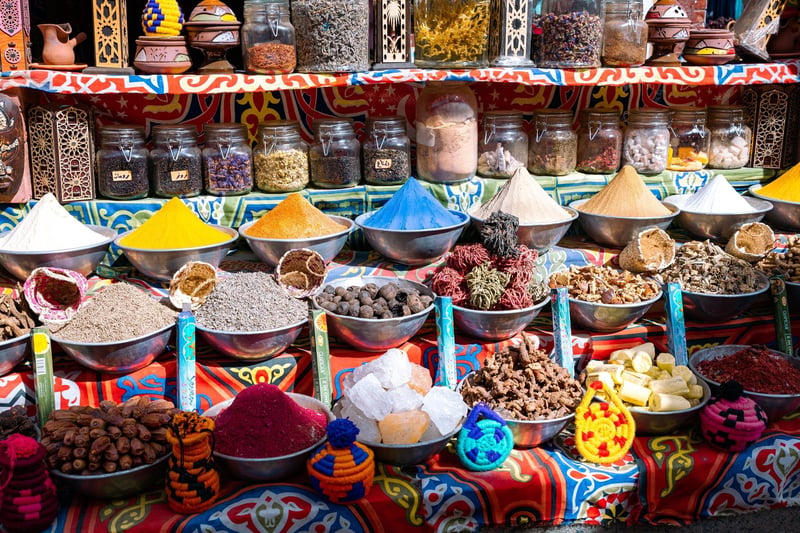 Spices Sold In Market Cairo