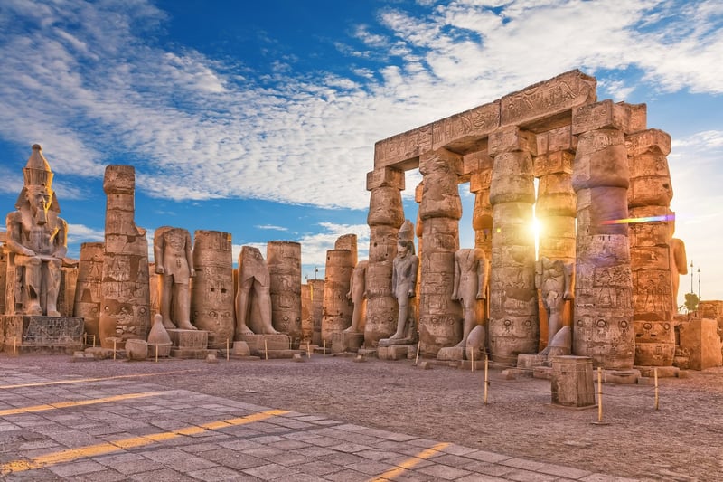 Ancient Luxor Temple At Sunset