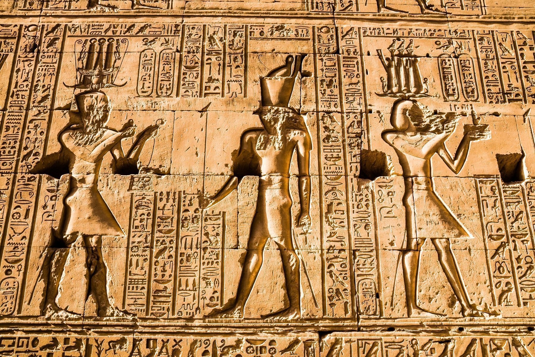 Ancient Egyptian Hieroglyphs Edfu Temple Of Horus