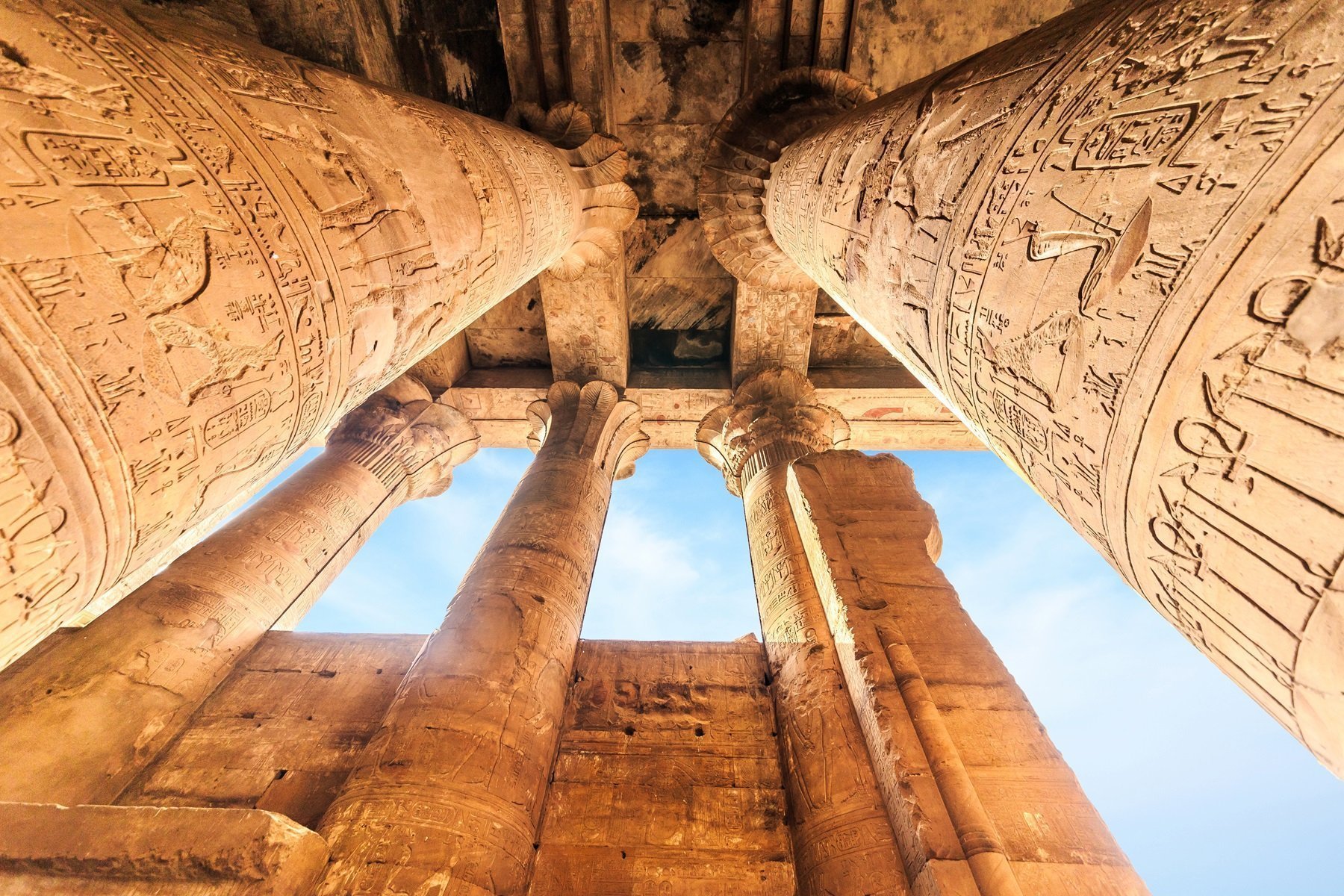 Large Stone Columns Horus Temple