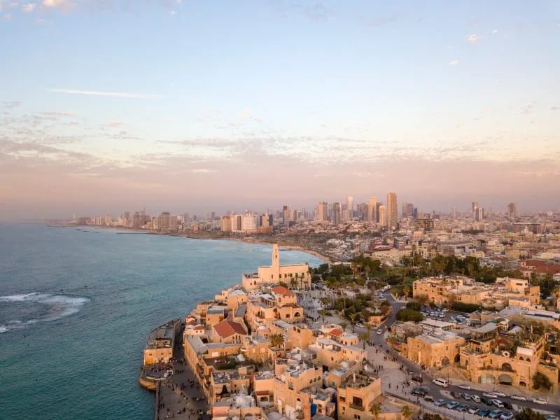 Skyline Tel Aviv During Sunset