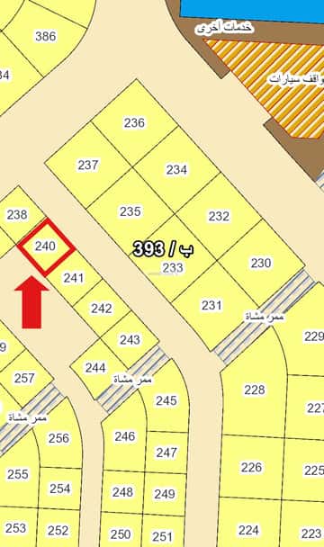 Land 400 SQM Facing North on 15m Width Street Al Fanar, North Jeddah, Jeddah