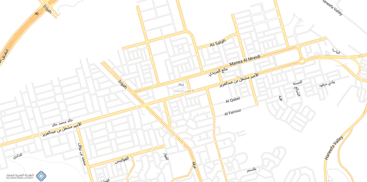 أرض 1600 متر مربع شمالية غربية على شارع 20م عرقة، غرب الرياض، الرياض