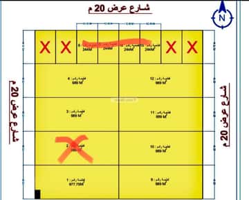 Land 990 SQM Facing North East on 20m Width Street Al Rawdah, East Riyadh, Riyadh