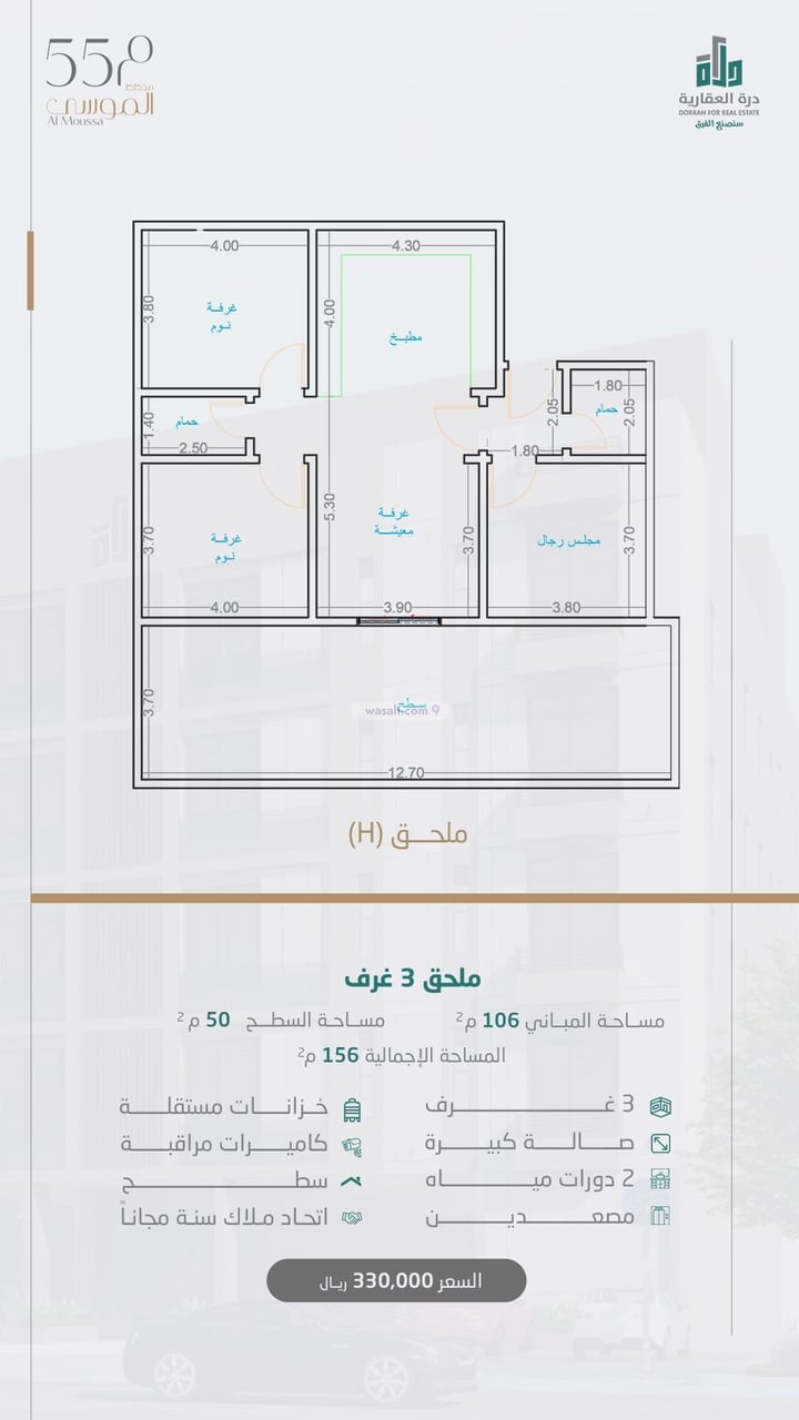 شقة 130 متر مربع ب 4 غرف الرياض، شمال جدة، جدة