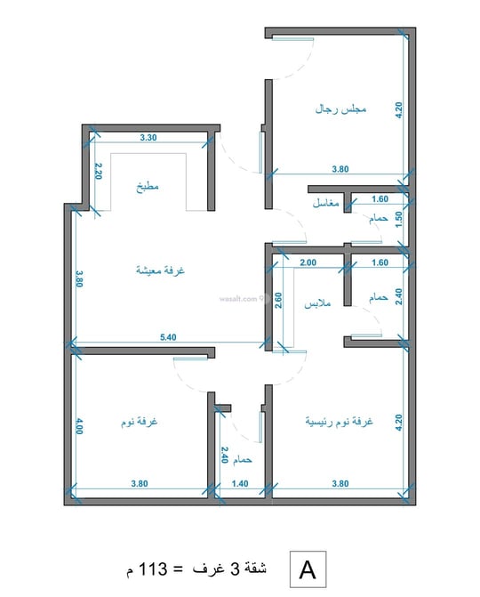 Apartment 114 SQM with 3 Bedrooms Ar Rayaan, East Jeddah, Jeddah