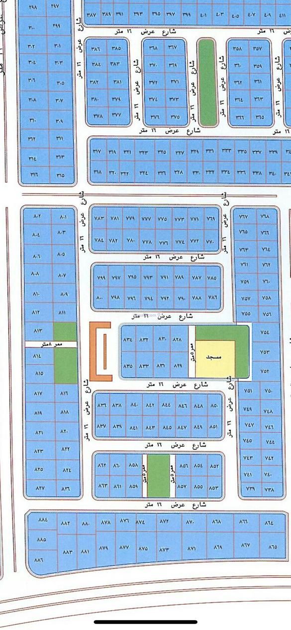 أرض 792 متر مربع شمالية على شارع 16م ابحر الشمالية، شمال جدة، جدة