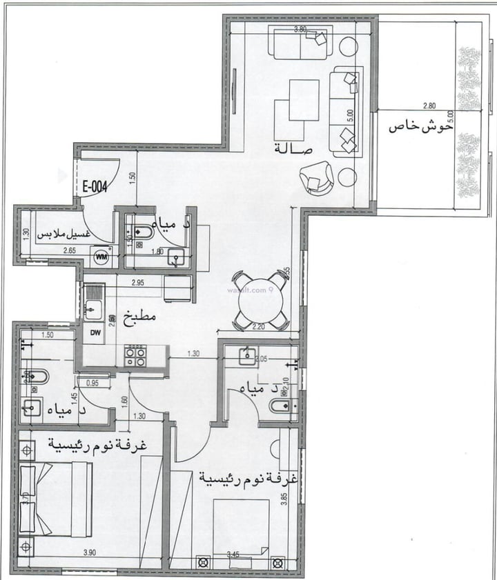 شقة 100.67 متر مربع بغرفتين الملقا، شمال الرياض، الرياض