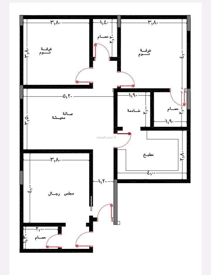 Apartment 95 SQM with 3 Bedrooms As Safa, North Jeddah, Jeddah