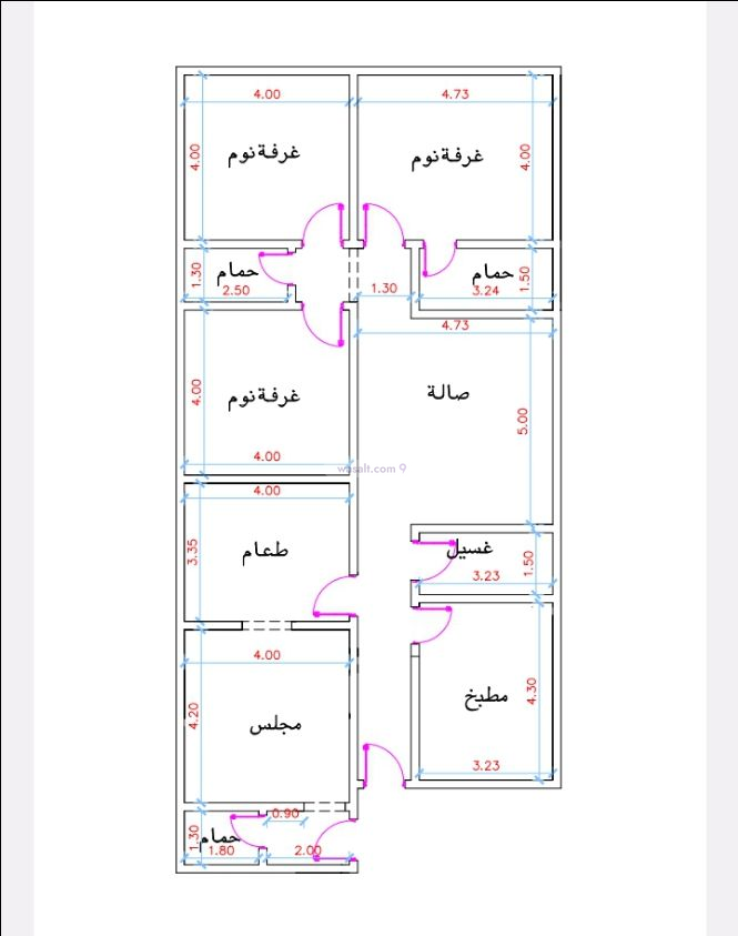 شقة 131 متر مربع ب 4 غرف الواحة، شرق جدة، جدة