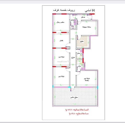 Apartment 123 SQM with 3 Bedrooms Ar Rabwah, North Jeddah, Jeddah