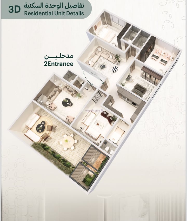 Apartment 146 SQM with 4 Bedrooms Al Wahah, East Jeddah, Jeddah