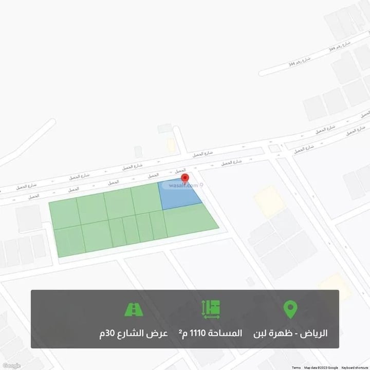 Land 1110 SQM Facing North East on 30m Width Street Dhahrat Laban, West Riyadh, Riyadh