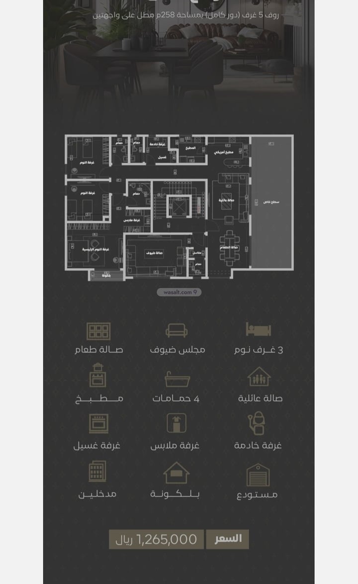 شقة 400 متر مربع ب 4 غرف الروضة، شمال جدة، جدة