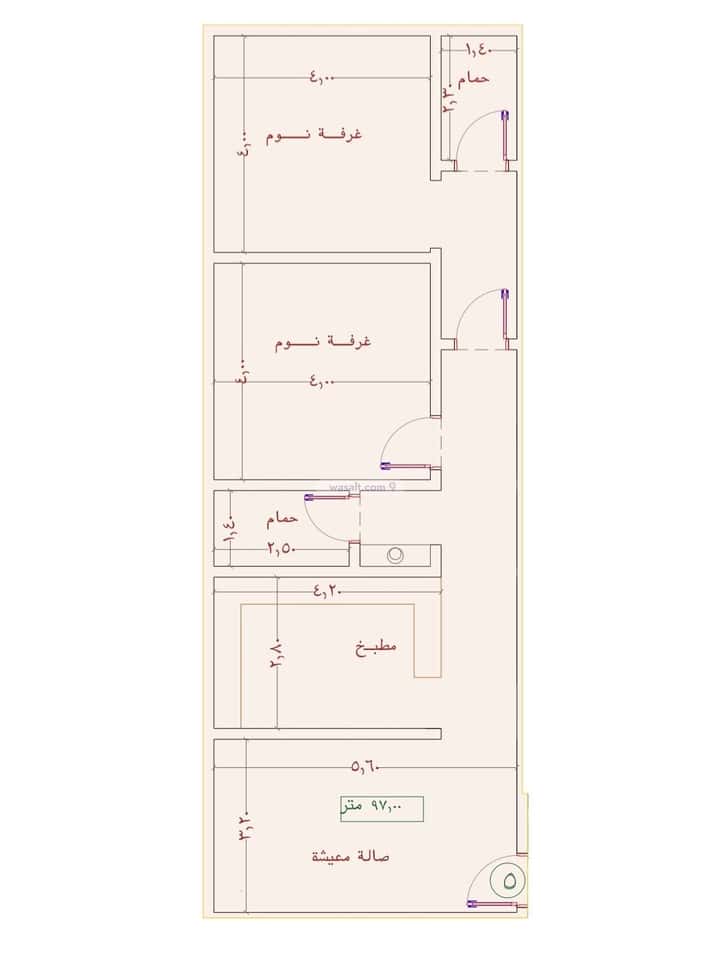 Apartment 690 SQM with 3 Bedrooms Ar Rabwah, North Jeddah, Jeddah