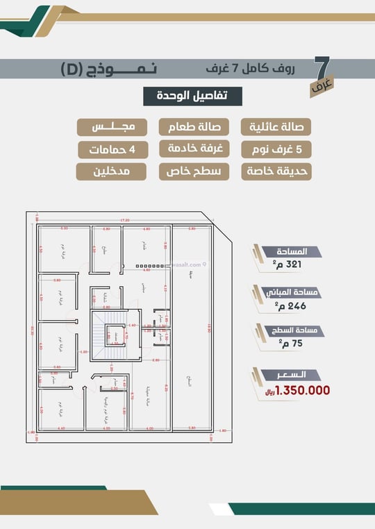 Apartment 450 SQM with 3 Bedrooms Ar Rawdah, North Jeddah, Jeddah