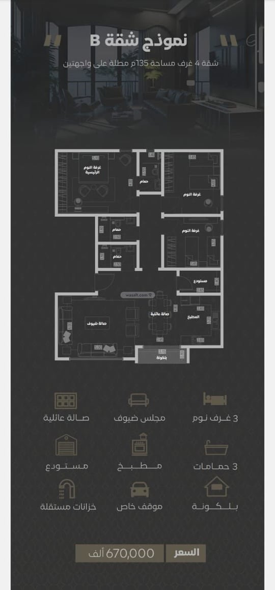 Apartment 400 SQM with 4 Bedrooms Ar Rawdah, North Jeddah, Jeddah