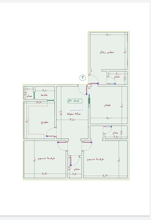 Apartment 690 SQM with 3 Bedrooms An Nuzhah, North Jeddah, Jeddah
