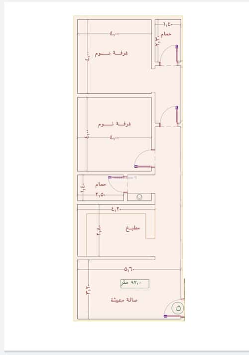 Apartment 690 SQM with 3 Bedrooms An Nuzhah, North Jeddah, Jeddah