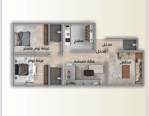Apartment 690 SQM with 3 Bedrooms An Nuzhah, North Jeddah, Jeddah
