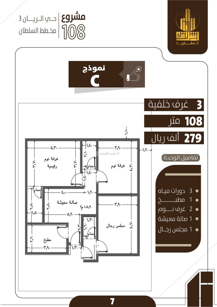 Apartment 295.66 SQM with 3 Bedrooms Ar Rayaan, East Jeddah, Jeddah